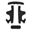 A set of black helmet padding pieces arranged on a white background. Produktbild-Vorschau