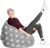 BeanBag Fluffy Stars L 70 x 90 cm, sivá Náhľad obrázku produktu 2