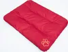A red dog mat with a paw print logo. Náhľad obrázku produktu