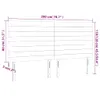 vidaXL LED Kopfteil Dunkelgrau 200x5x118/128 cm Samt -  Produktbild-Vorschau 7