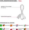 EMOS Verlengkabel, 5 meter, met Euro-stekker en koppeling, Productafbeelding-voorbeeld 4