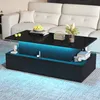 STILVORA Couchtisch Schwarz anhebbarer mit 4 Schublade, Produktbild-Vorschau 3