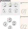 12 Sätze 21mm Metall-Druckknöpfe, rund, Silber für Produktbild-Vorschau 2