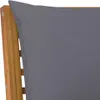 Close-up of a dark gray cushion on a wooden bench. Náhled obrázku produktu