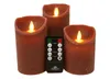 3er Set LED Kerzen ANTIK ROSA Fernbedienung mit Timer und Produktbild-Vorschau 1