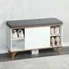 KESPER schoenenkast, wit, met zitkussen, schuifdeur, Productafbeelding-voorbeeld 3