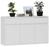 Komoda 120 cm 3 zásuvky 3 dveře skříňka FRAMIRE S-3 bílá Náhled obrázku produktu 2