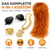 4-in-1 Kostüm Set für Fasching & Karneval – Vokuhila 80er & Produktbild-Vorschau 2