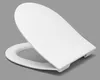 A white toilet seat and lid are shown in an open position against a plain gray background. Produktbild-Vorschau