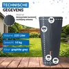 4rain VASO DECOR 2in1 regenton 220 L graphite grey incl. Productafbeelding-voorbeeld 3