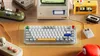 A collection of retro and modern computer peripherals arranged on a desk. Produktbild-Vorschau