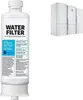 A white refrigerator water filter is shown on the left, with a row of white refrigerators on the right. Náhľad obrázku produktu