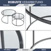 DELUKE® Couchtisch Glas LENO 2er Set - runder Beistelltisch Produktbild-Vorschau 4