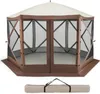 A pop-up gazebo with mesh walls and a carrying bag shown below. Podgląd zdjęcia produktu