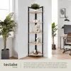 A corner shelf unit with decorative items and a plant, placed in a room setting. Náhled obrázku produktu