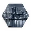 DEQORI Glasbild Echtglas 40x35 cm 'Vollmond über New York' Produktbild-Vorschau 1