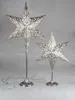 Deko Lampe, Leuchte Stern CAPRI auf Fuß H. 65cm silber Produktbild-Vorschau 4