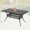 Stół ogrodowy COSTWAY 151 x 91 cm, stół tarasowy z otworem Podgląd zdjęcia produktu 3