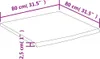Piano scrivania vidaXL 80x80x2,5 cm in legno massello di Anteprima dell’immagine prodotto 8