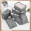 Set da viaggio di 7 organizer impermeabili per valigie, Anteprima dell’immagine prodotto 6