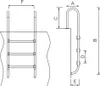 Scala per piscina SLIM 4 gradini in acciaio inox Anteprima dell’immagine prodotto 2