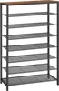 A multi-tiered shoe rack with a wood-look top shelf. Náhled obrázku produktu