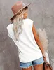 ASKSA Damen Kurzarm T-Shirt V-Ausschnitt Elegant Tunika Produktbild-Vorschau 2