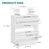 YITAHOME Schuhschrank 2 Klappen Schuhkipper Schuhregal Produktbild-Vorschau 3