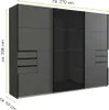 Schwebetürenschrank BRIXEN-43 mit Schubkästen in graphit Produktbild-Vorschau 4