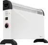 A white electric heater with black accents and feet, shown from a side angle against a white background. Náhľad obrázku produktu