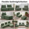 Modularer Loungesessel für Wohnz, Bodensessel aus Cord 84 × Produktbild-Vorschau 3