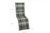 Go-De Relax-Auflage grau-kariert, 170 x 50 x 6 cm Produktbild-Vorschau 4