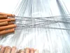 A close-up view of multiple metal skewers with wooden handles, arranged in a bundle. Produktbild-Vorschau