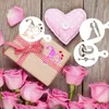 30er Set Valentinstag Kaffeeschablonen, Cappuccino Latte Dekoration Náhled obrázku produktu
