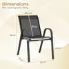 KOMFOTTEU 2/4er Set Gartenstühle, Stapelstühle aus Stoff Produktbild-Vorschau 7