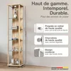 K-Möbel Vitrine en verre debout en hêtre (176x37x33 cm) Voir les images du produit 2