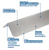 Edelstahl Eckschutzwinkel 1000mm - Winkelprofil 40x40mm Produktbild-Vorschau 3