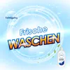 A marketing image for a cleaning solution, featuring text and a bottle of the product against a blue, bubbly background. Produktbild-Vorschau
