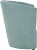 A side view of a light blue upholstered armchair. Podgląd zdjęcia produktu