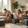 Sekey Aufbewahrungsboxen Stoffboxen mit Deckel 45 L Produktbild-Vorschau 3