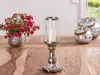 Windlicht Kerzenständer Maseru silber H31 cm Steingut Produktbild-Vorschau 2