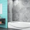 A modern bathroom with a bathtub and a shower screen. Produktbild-Vorschau