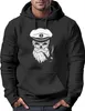 Hoodie Herren Sweatshirt Totenkopf Kapitän Captain Skull Produktbild-Vorschau 1