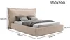 VALLH Polsterbett Bett 160x200 mit bettkasten Beige Samt - Produktbild-Vorschau 6