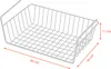 A wire storage basket with dimensions indicated. Voir les images du produit