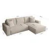Ecksofa Parys L-form Polsterecke mit Cord-Bezug mit Produktbild-Vorschau 3