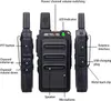 Diagram showing the features and buttons of a Retevis RT619 walkie-talkie. Produktbild-Vorschau