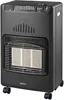 A black gas heater is shown from the front on a white background. Podgląd zdjęcia produktu