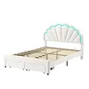 CDGlobal Polsterbett 140x200cm mit Steckdosen, Jugendbett Produktbild-Vorschau 9
