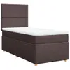 Boxspringbett mit Matratze Dunkelbraun 100x200 cm Stoff Produktbild-Vorschau 1